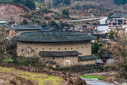 福建省,龙岩市,永定区,南村,圆型,土楼,建筑,景观