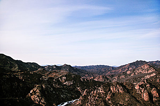 山峦与峡谷里的冰河