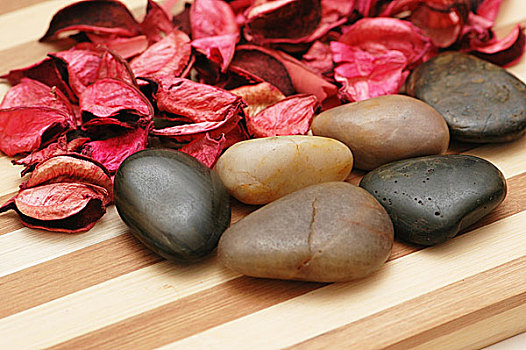 石头,花瓣,芳香疗法