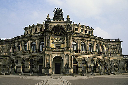 德国,德累斯顿,森帕歌剧院,房子,文艺复兴,风格,建筑