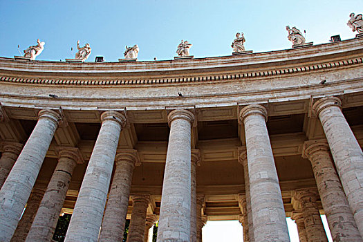 巴洛克风格,梵蒂冈,建造,柱廊,特写,梵蒂冈城