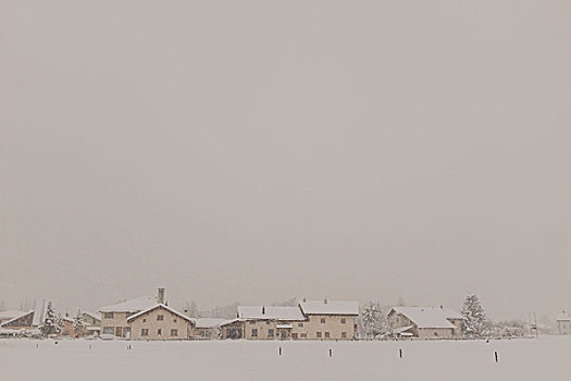 房子,积雪,地点,特兰提诺阿尔托阿迪杰,天空