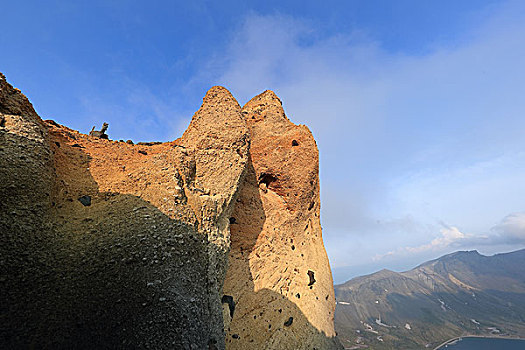 长白山火山熔岩