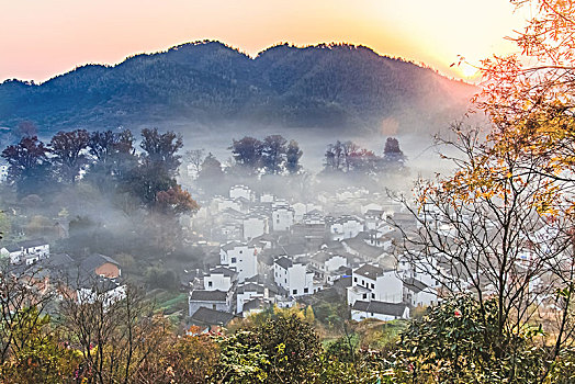 江西省婺源县石城村居民住宅乡村建筑景观