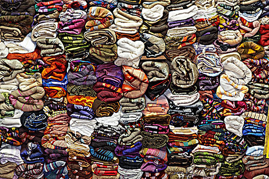 多样,围巾,露天市场,麦地那,老,玛拉喀什,摩洛哥,北非,非洲