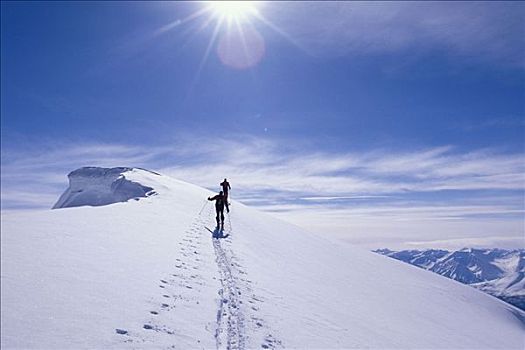 边远地区,滑雪者,兰格尔,阿拉斯加