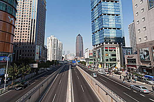 上海浦东的城市建筑