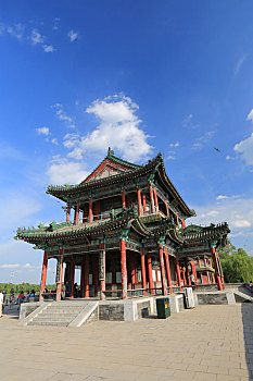 北京皇家园林颐和园景明楼