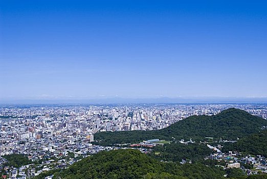 上面,跳台滑雪,坡道,山