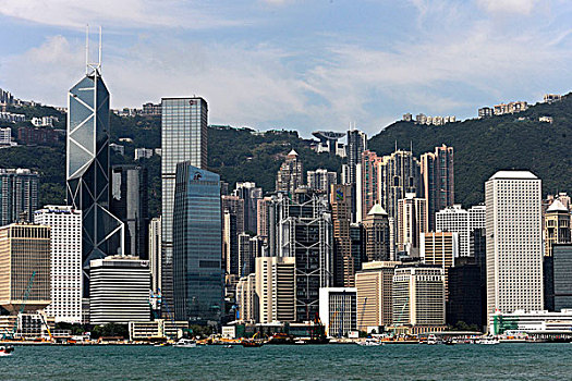 天际线,香港,亚洲