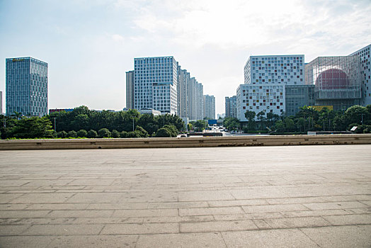 广场,建筑,空,汽车背景图