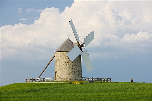 风车,布列塔尼半岛,法国