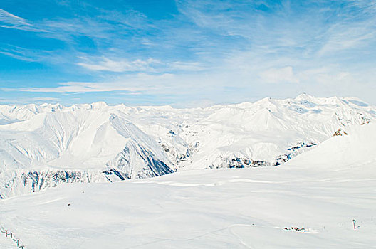 雪,山,鲜明,冬天,白天