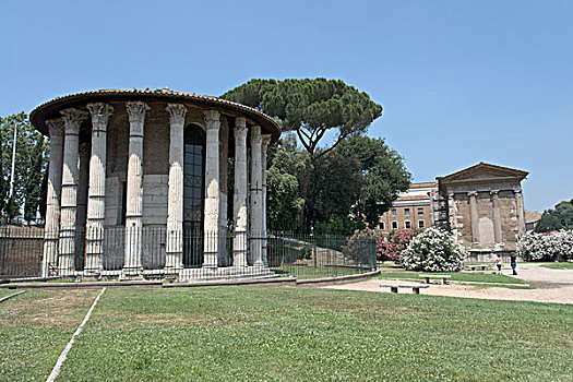 庙宇,左边,福尔图纳,右边,罗马,意大利,欧洲