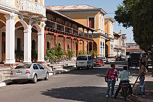 殖民地,建筑,公园,中心,格拉纳达,尼加拉瓜,中美洲