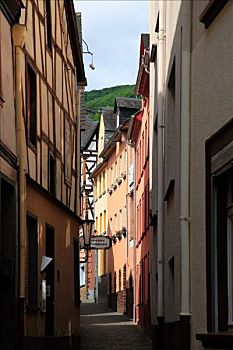 狭窄街道,德国,城镇