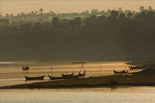 船,伊洛瓦底江,缅甸