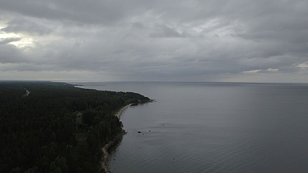 拉脱维亚,波罗的海,海边,俯视