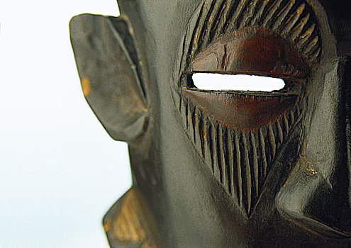 传统,非洲,面具,特写,局部