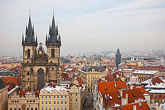 大教堂,老市政厅,布拉格,波希米亚,捷克共和国