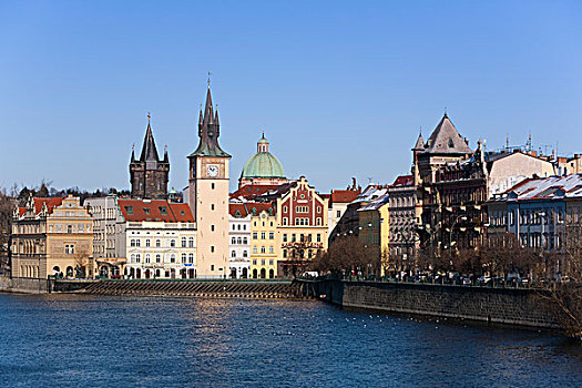 老城,伏尔塔瓦河,布拉格,捷克共和国