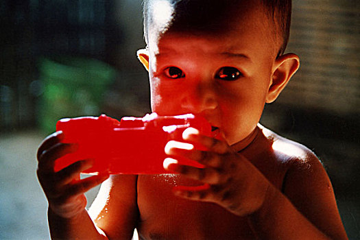 头像,孩子,玩具,孟加拉,2005年