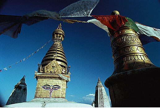 斯瓦扬布纳特佛塔,加德满都山谷,尼泊尔