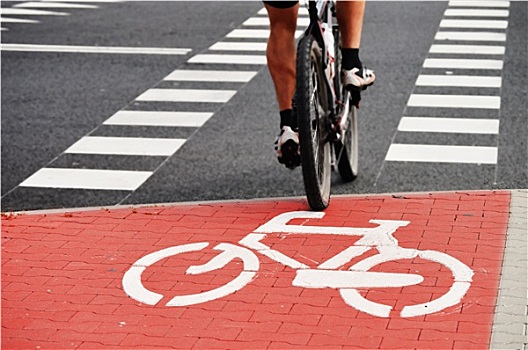 自行车,路标,骑乘