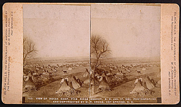 达科他,露营,预留,南达科他,美国,照片,1891年