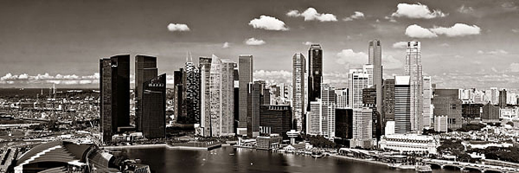 新加坡,市区,天际线,城市,建筑