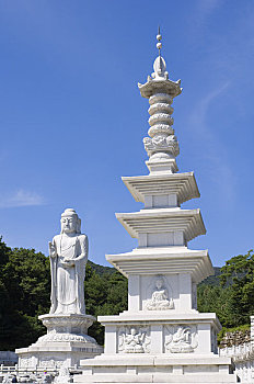 佛,石塔,庙宇,韩国