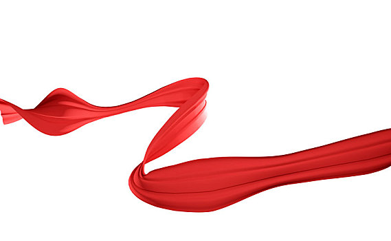 红色飘动丝带