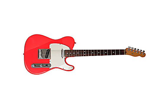 红色,电,吉他