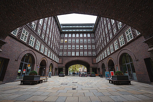 德国汉堡著名历史建筑智力屋外景