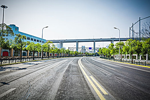 城市建筑用水泥地面汽车,道路