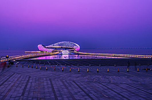 苏州湾阅湖台夜景