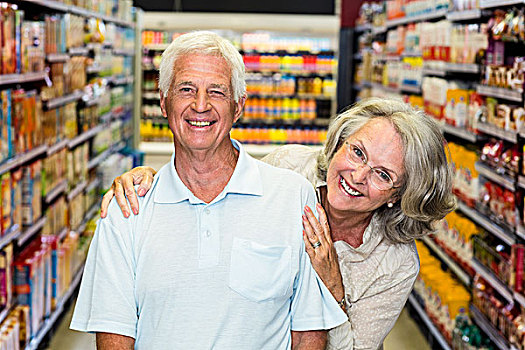 高兴,老年,夫妻,超市,头像