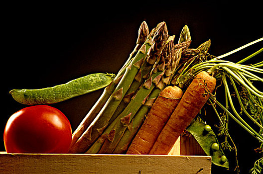 品种,蔬菜,西红柿,豆,芦笋,胡萝卜