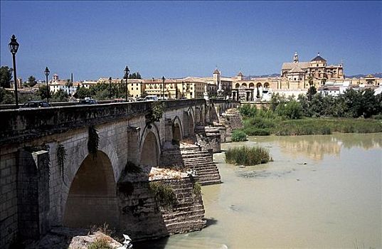 桥,瓜达尔基维尔河,西班牙,科多巴,安达卢西亚,欧洲