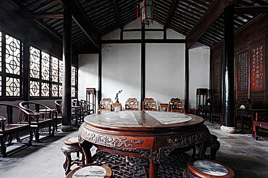 中国传统建筑内景和古典家具