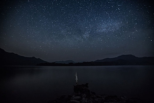 水库星空