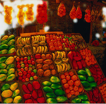 果蔬,货摊,户外市场,靠近,南非