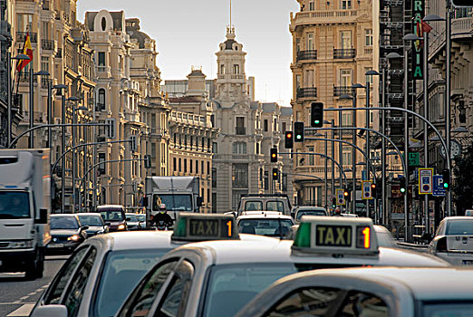 出租车,奶奶,马德里,西班牙,欧洲