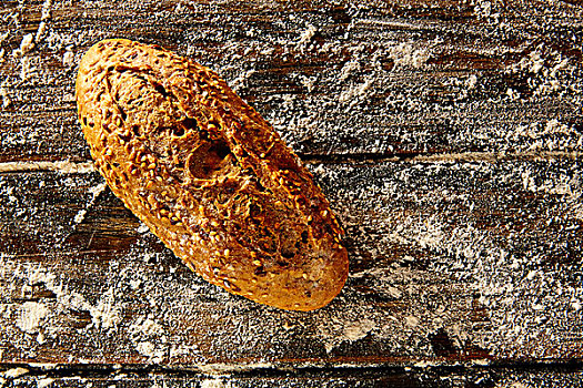 面包块,乡村,木头,小麦粉,航拍