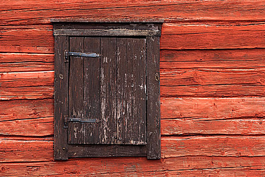 木质,建筑,闭合,窗户,瑞典,房子,史马兰,欧洲