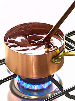 热巧克力,铜,炖锅