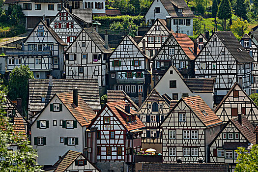 建筑,半木结构,房子,金兹格塔尔,德国,山谷,黑森林,巴登符腾堡,欧洲