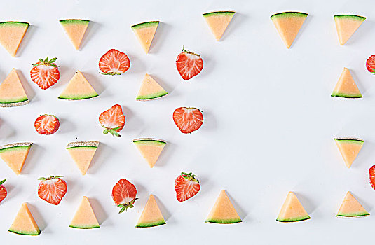平分,草莓,瓜,三角形