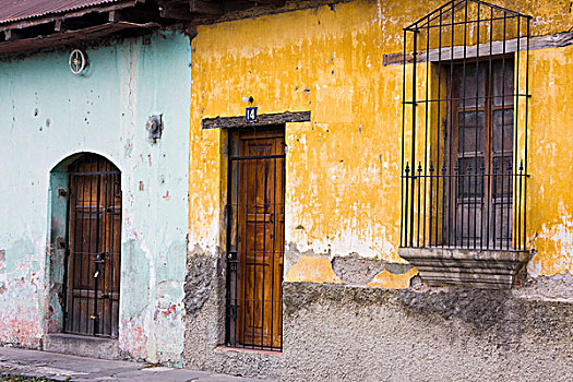 危地马拉,安提瓜岛,殖民地,家,街道
