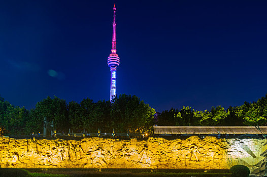 武汉,夏日,城市天际线,夜景,风光